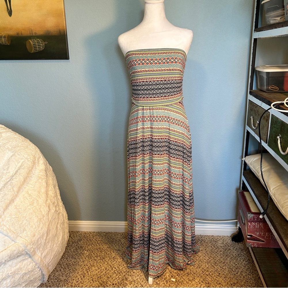 The Limited Multicolor Strapless Dress
